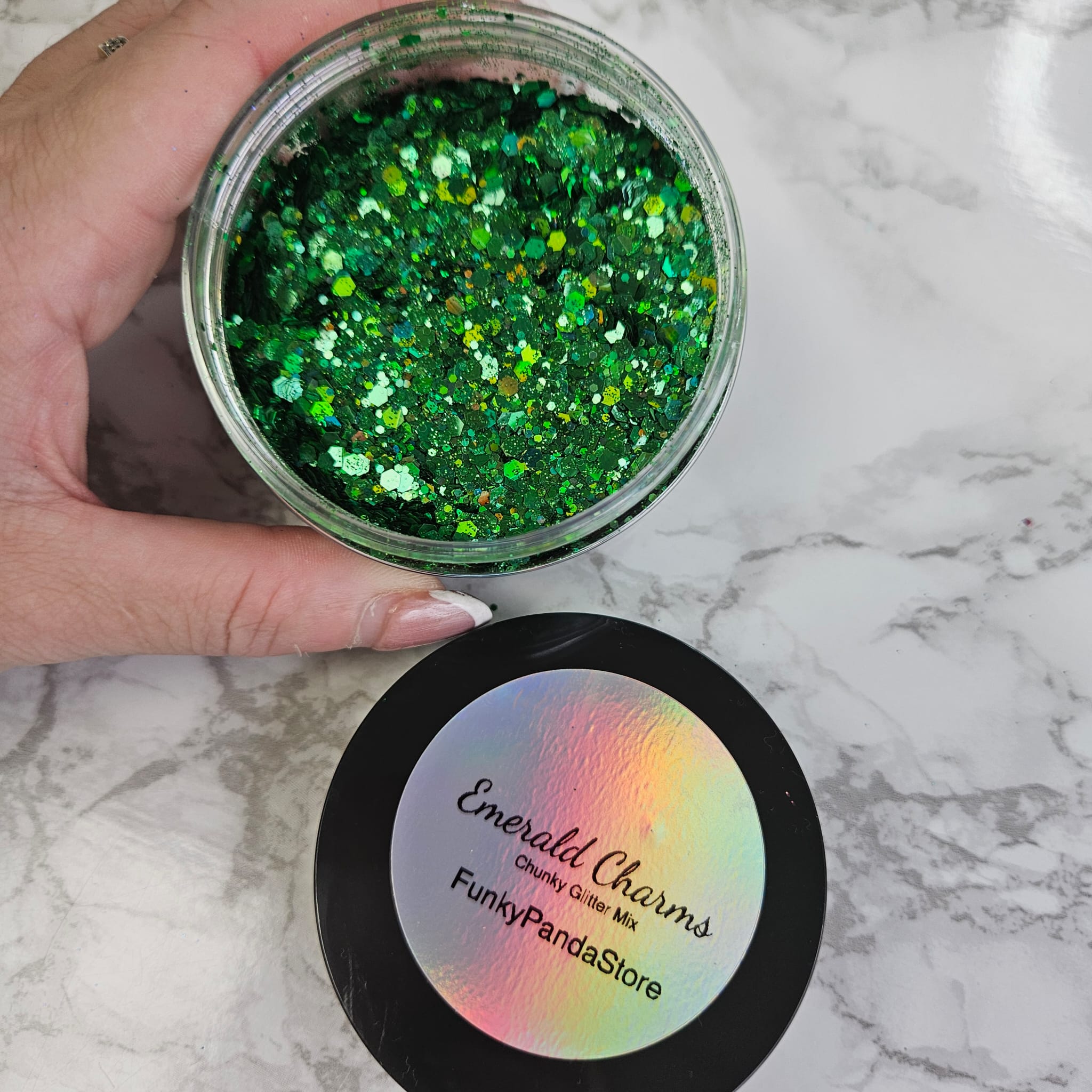 Emerald Charms Chunky Glitter Mix - 1oz Tub