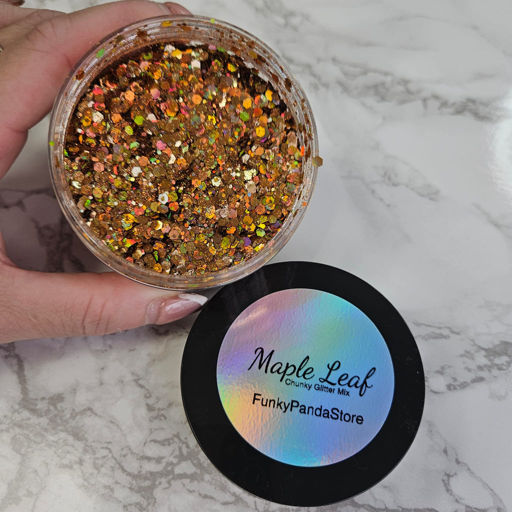 Maple Leaf Chunky Glitter Mix - 1oz Tub